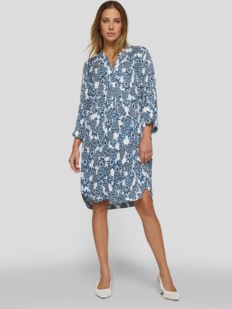 Rabe Druckkleid RABE, Damen, Gr. 36, N-Gr, pazifik, Web, Obermaterial: 100% Viskose, bedruckt, gemustert, bequem kniefrei, Rundhals, Kleider Druckkleid, mi