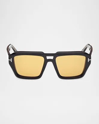 Tom Ford Men & apos;s FT1202M Acetate Rectangle Sunglasses