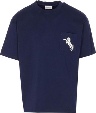 Dr&ocirc;le de Monsieur Blue Leembleme Chavaux T-Shirt