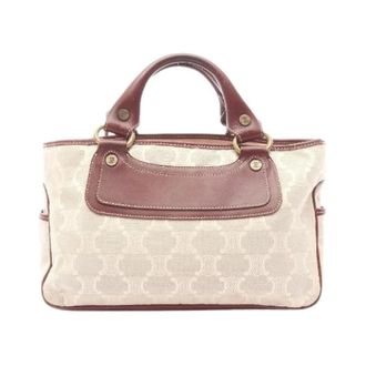 Celine Pre-owned Handbags, female, Beige, Size: ONE SIZE Pre-owned Boogie Bag Canvas Leather Handbag