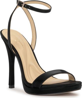 Jessica Simpson Divra Ankle Strap Stiletto Sandal in Black at Nordstrom, Size 6.5