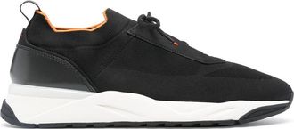 Santoni Knitted Panelled Sneakers