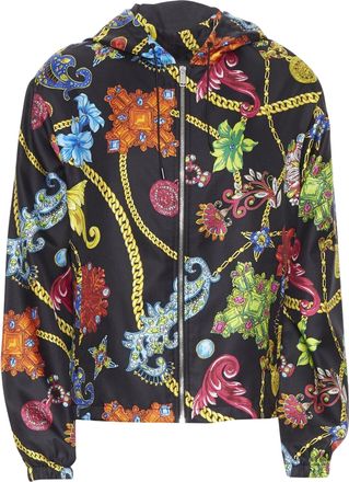 Versace silk Jewel Floral Chain hoodie jacket