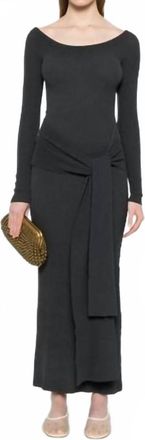 Aya Muse Long Sleeve Dress In Grey