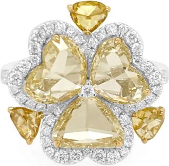 HYT Jewelry 18kt geel- en witgouden ring met diamant - Zilver