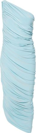 Norma Kamali Diana one-shoulder gown - women - Polyester/Spandex/Elastane - L - Blue