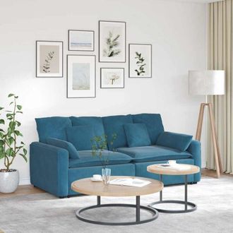 vidaXL Vidaxl - Divano Modulare con Cuscini Blu