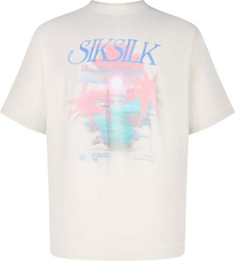 Siksilk T-Shirt SIKSILK Siksilk T-Shirt Graphic, Herren, Gr. XL, ecru, Obermaterial: 100% Baumwolle CO., Shirts T-Shirt