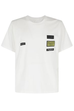 Maison Margiela White Patch Logo-Patch Short-Sleeve Cotton T-Shirt