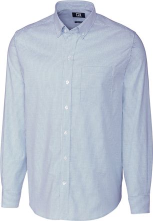 Cutter & Buck Stretch Oxford Stripe Mens Long Sleeve Dress Shirt