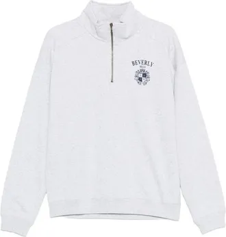 Sporty & Rich Quarter-zip Pinted Sweatshirt