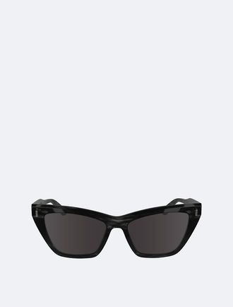 Calvin Klein Womens Acetate Butterfly Sunglasses - Grey