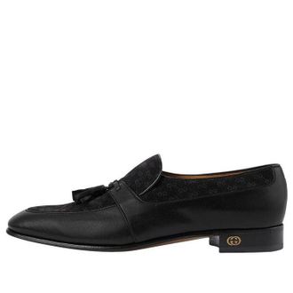 Gucci Tassel-trim Leather Loafers Black 723613-AABAW-1000