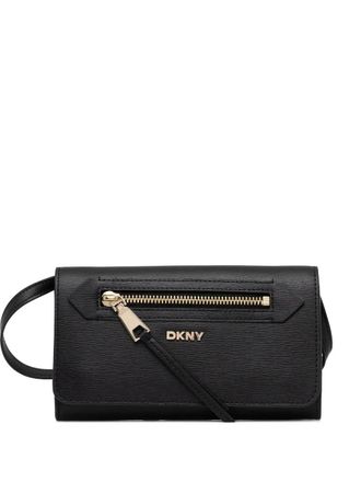 DKNY zip-pocket cross body bag - Black