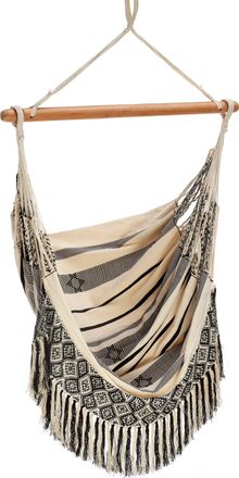 Hamac del sol Silla hamaca deluxe de colombia blanco y negro