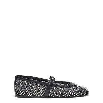 Stuart Weitzman Bareitall Shine Mary Jane - female - Stuart Weitzman - Ballerina Shoes - Black - 6 1/2 UK - Shoes