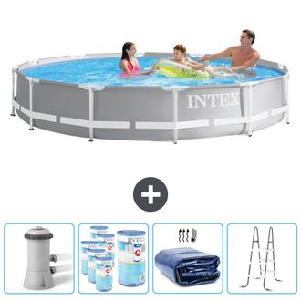 Intex Piscina Prism Frame Redonda - 366x76 Cm - 7-piezas Scb95