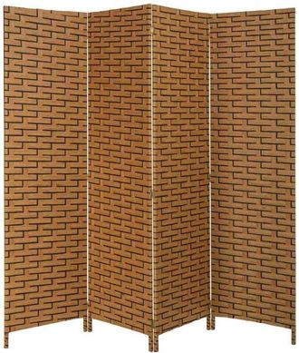 Wanderlust Deco Biombo de papel trenzado 4 hojas 50(x4)x3x180h cm
