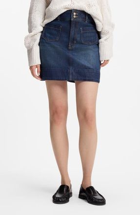 Boss Orange by Hugo Boss Denim Miniskirt in Dark Blue at Nordstrom, Size 26