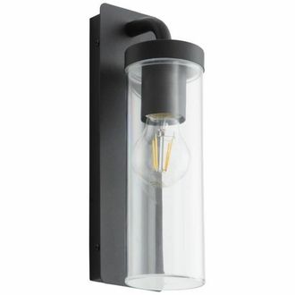 Brilliant Aosta Aplique Exterior Negro Mate 31 Cm