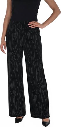 Frank Lyman Design Textured Studded Pants In Black
