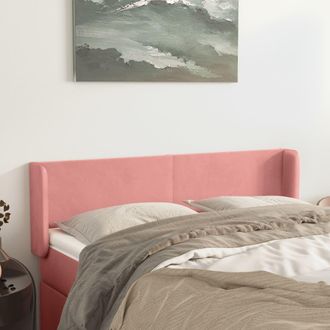 vidaXL Cabecero De Terciopelo Rosa 147x16x78/88 Cm Vidaxl