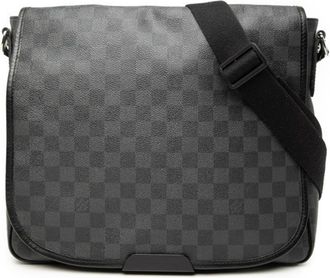 Louis Vuitton Damier Black Pvc Leather Shoulder Bag (Pre-Owned)