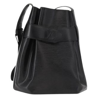 Louis Vuitton Vintage, unisex, Zwart, ONE Size, Leer, Pre-owned Leren Bucket Bag