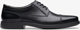 Clarks Wenham Cap II Zwarte Leren Schoenen