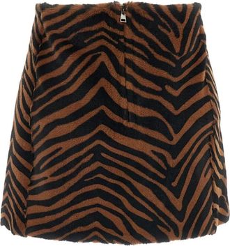 P.A.R.O.S.H. Moira Mini Rok - Dames - Korte rokken - Veelkleurig - XS - Leer - Rokken