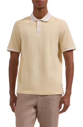 Bugatchi Three Button Cotton Polo in Ivory at Nordstrom, Size Xx-Large