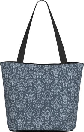AOOEDM Grey Flowers Leaves Pattern Ladies Shopping Bag 13x11x7in.The Perfect ValentineS Day Gift.It Is The Best ValentineS Day Gift For Mom, Daughter, Wife,E