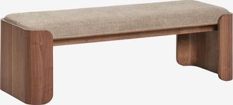Sklum Banco En Madera De Caucho Y Chapa Lofren Sklum &x2194&xfe0e 160 Cm