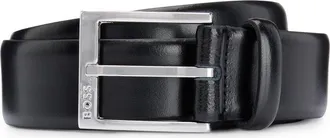 BOSS Elloy Leather Belt in Blk at Nordstrom, Size 32