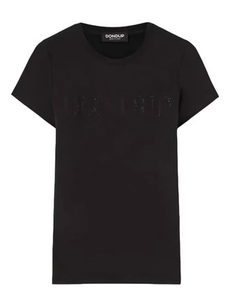 Dondup T-shirt con decorazione di cristalli - Nero