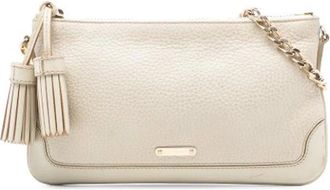 Burberry Pre-owned Cross Body Bags, female, Beige, Size: ONE SIZE Pre-owned Leather Crossbody Bag
