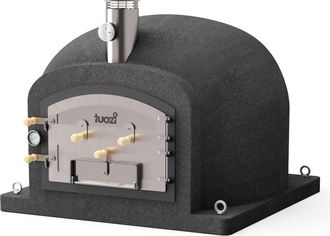 Movelar Movelar - Tuozi - Horno De Le&ntilde;a Exterior De Obra Kitaway (negro - 100 X 100 X 65 Cm) - Horno De Le&ntilde;a De Obra Para Exteriores, Aislamiento T&eacute;rmico, Coc