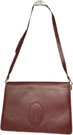 Cartier Pre-owned Vintage Cross Body Bag - Dames - Vintage Schoudertas - Rood - ONE Size - Leer - Vintage