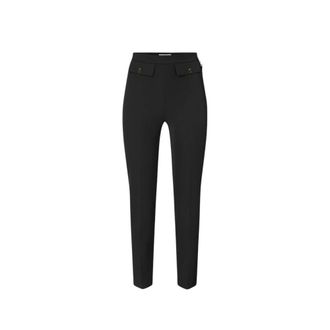 Elisabetta Franchi Pantalones de Crep&eacute; Doble - Trousers - Mujer - Negro - S