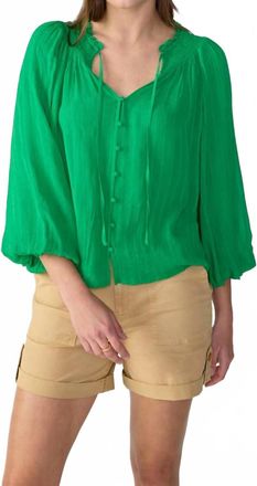 Sanctuary Breezy Smock Neck Top In Jelly Bean