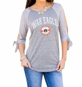 Gameday Couture Auburn University Playing For Keeps Top In Grey