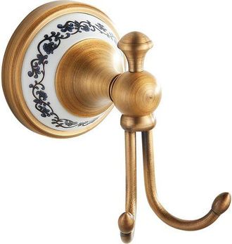 OEM Ganchos Para Toallas De Lat&oacute;n Bronce Antiguo, Accesorios De Ba&ntilde;o Para Montaje En Pared, Dise&ntilde;o De Porcelana