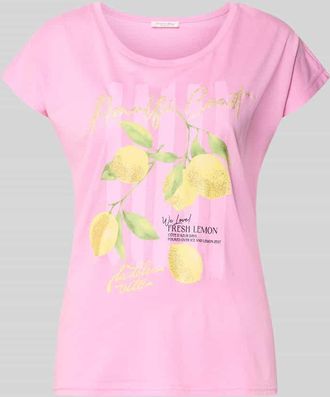 Christian Berg T-Shirt mit Motiv-Print in Rosa, Gr&ouml;&szlig;e XXL