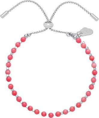 Estella Bartlett Amelia Beaded Bracelet in Silver at Nordstrom