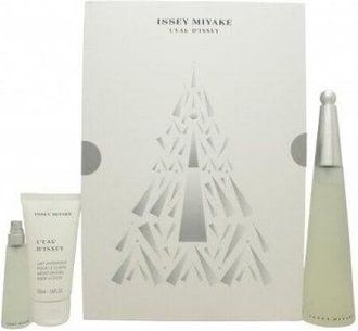 Issey Miyake Womens Leau dIssey Gift Set 100ml EDT Spray + 50ml Body Lotion + 10ml EDT Purse - One Size
