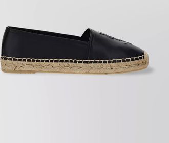 Saint Laurent leather logo espadrilles