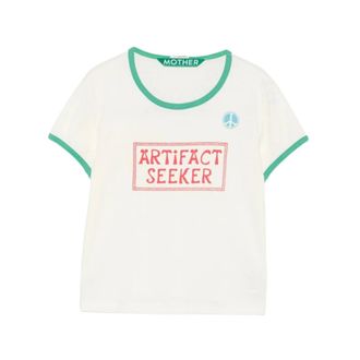 Mother The Itty Bitty Ringer - Dames - Tops - Wit - Maat: M Katoen