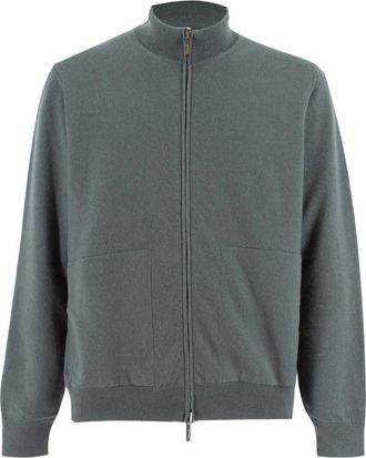 Drumohr Reversible Jacket - Heren - Cashmere truien - Grijs - 2XL - Kasjmier - Truien & Vesten