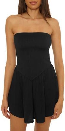 BECCA by Rebecca Virtue Palma Strapless Cover-Up Minidress in Black at Nordstrom Rack, Size Medium