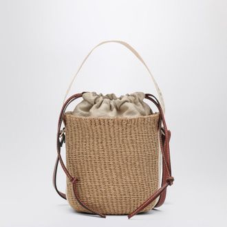 Chlo&eacute; Small Woody Raffia Bucket Bag
